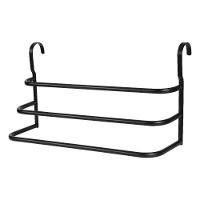 Porta Toalhas Triplo Toalheiro para Box Preto Fosco - 5