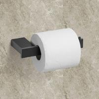 Kit 4 Acessórios para Banheiro Preto Master Toalheiro Duplo - 8