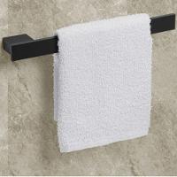 Kit 4 Acessórios para Banheiro Preto Master Toalheiro Duplo - 10