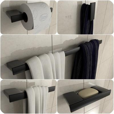 Kit de Acessórios para Banheiro Preto Fosco Master 5 Peças