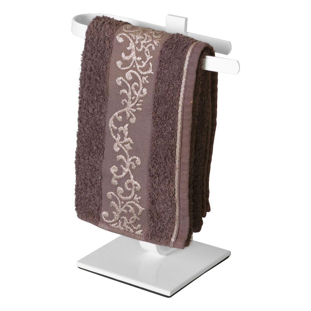 Kit Toalheiro De Bancada E Papel Higiênico De Chão Branco - 4