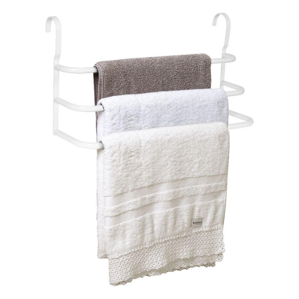 Porta Toalhas Triplo Toalheiro para Box Branco 60cm - 1