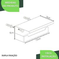 Porta Papel Higienico Com Suporte Para Celular Inox Elg
