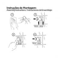 Gancho Cabide Duplo Inox Com Ventosa Future 7009 - 2