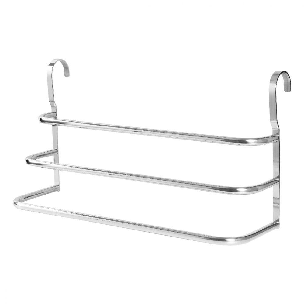 Porta Toalhas Triplo Toalheiro para Box Alto Brilho - 3