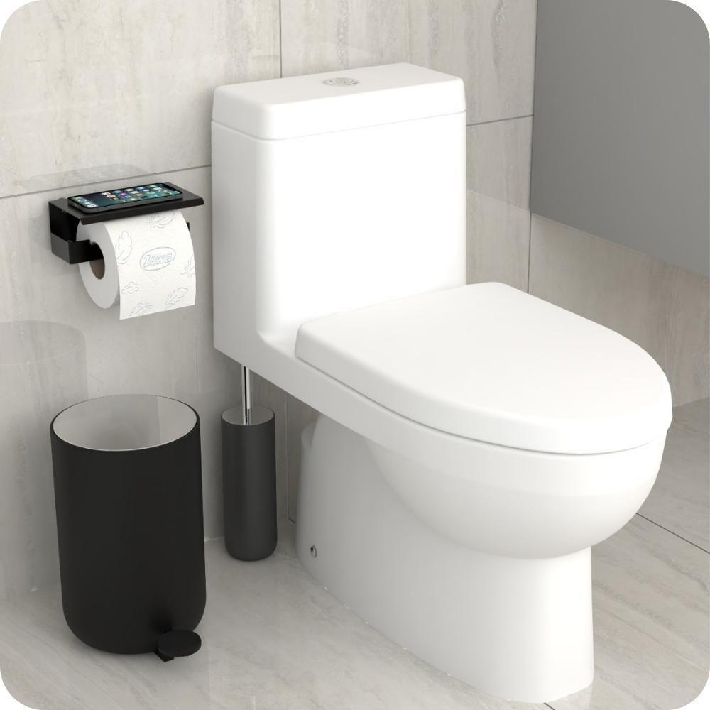 Porta Papel Higienico Com Suporte Para Celular Preto Elg - 6
