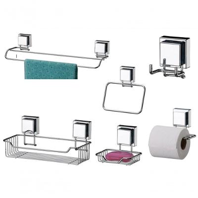 Kit Banheiro Inox Ventosa 6 Peças Future