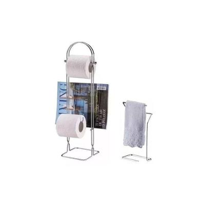 Kit Porta Papel Higienico+Suporte Para Toalha Bancada Future