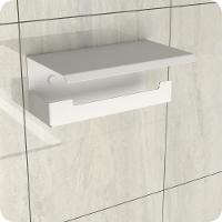 Porta Papel Higienico Com Suporte Para Celular Branco Elg - 3