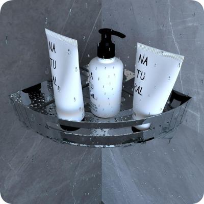 Suporte Porta Shampoo para Banheiro de Canto Inox Brilhante