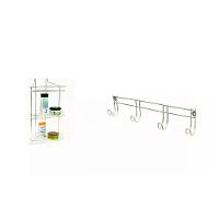 Kit Suporte Shampoo Triplo e Suporte Toalha para Banheiro - 3