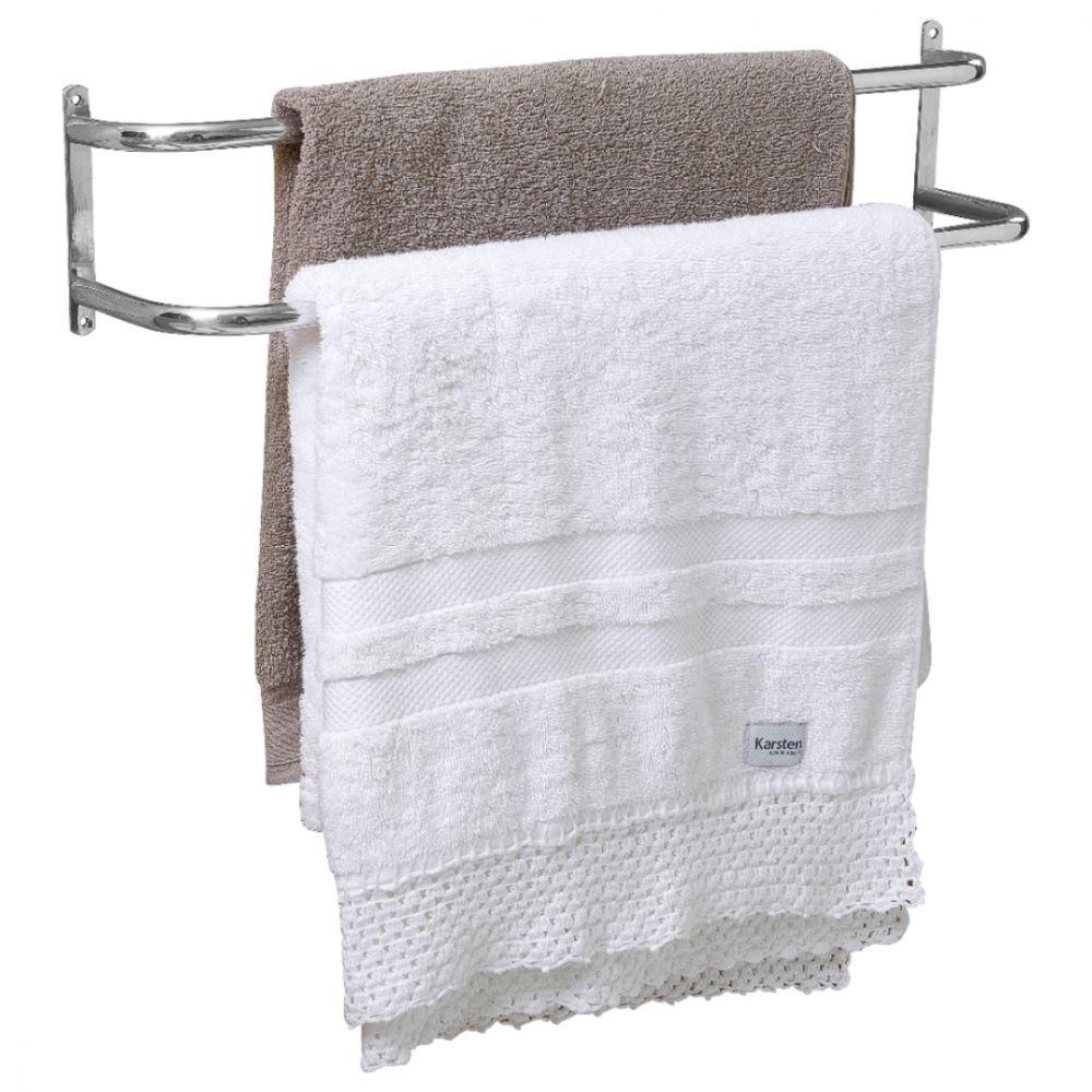 Porta Toalhas Toalheiro Duplo para Porta ou Parede 48cm - 4