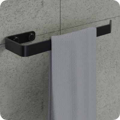 Porta Toalha de Rosto para Banheiro Preto Fosco Plus
