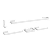 Kit Acessórios para Banheiro Branco 5 Peças