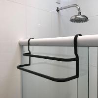 Porta Toalhas Duplo Toalheiro para Box Preto Fosco 60cm - 7