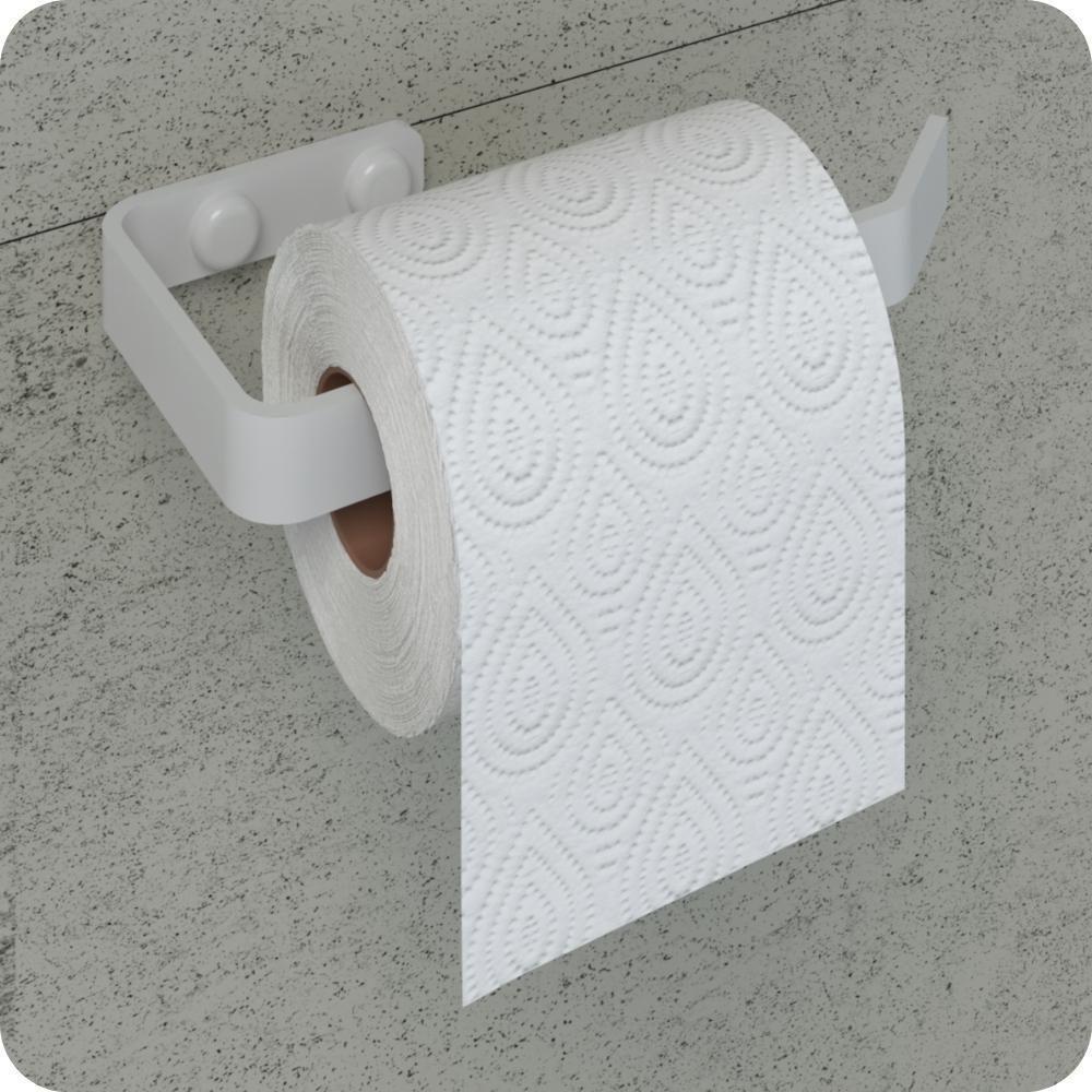 Suporte Porta Papel Higiênico de Parede Branco Plus - 1