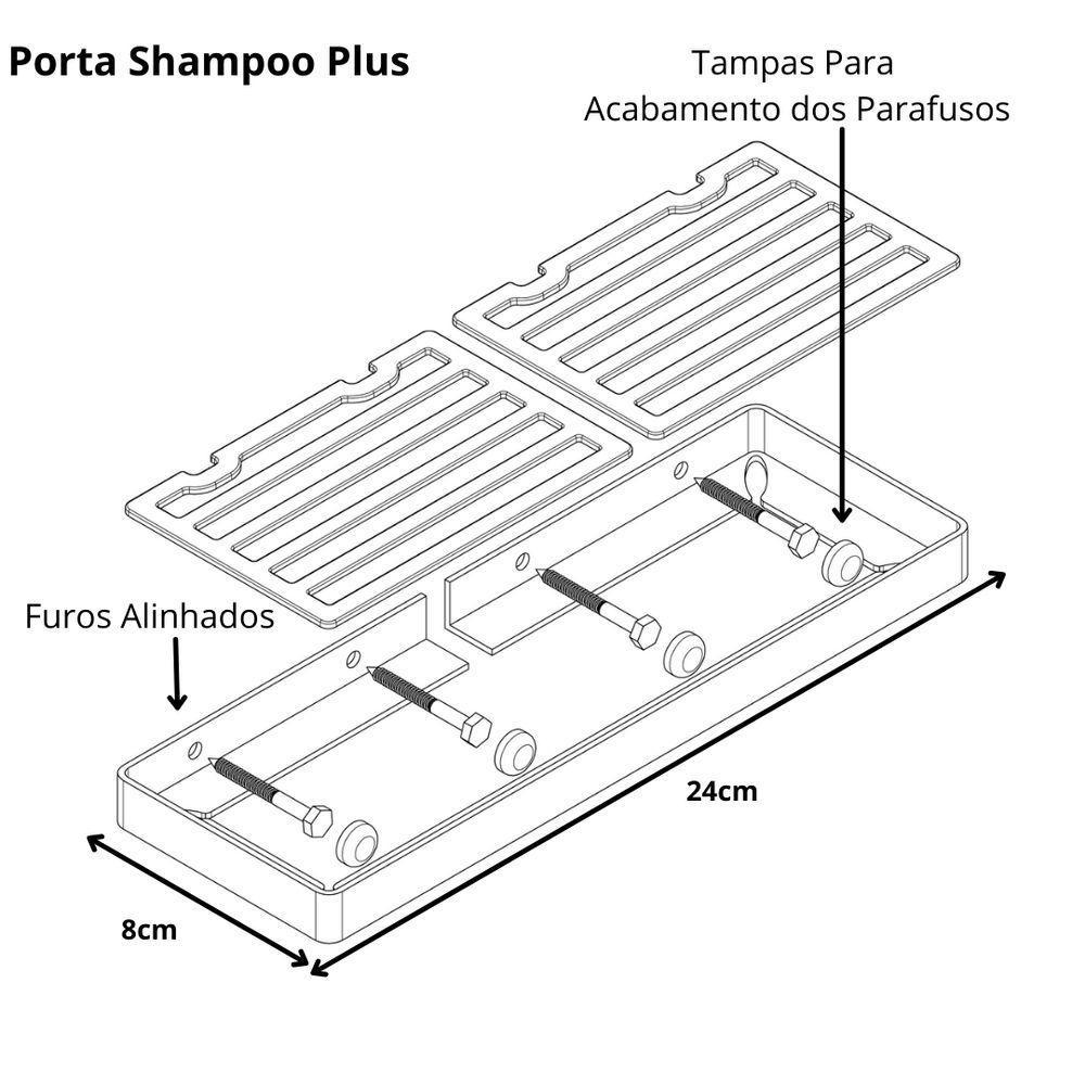 Kit Acessórios para Banheiro Cromado 6 Peças - 6