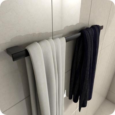 Porta Toalhas para Banho Master Preto Fosco 60cm