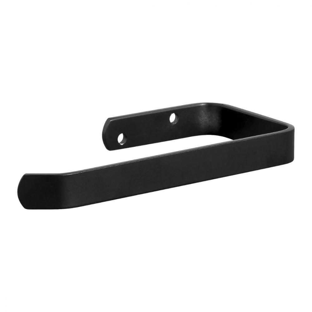 Suporte Porta Papel Higiênico de Parede Preto Fosco Plus - 4