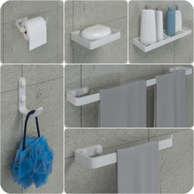 Kit Acessórios para Banheiro Branco 6 Peças