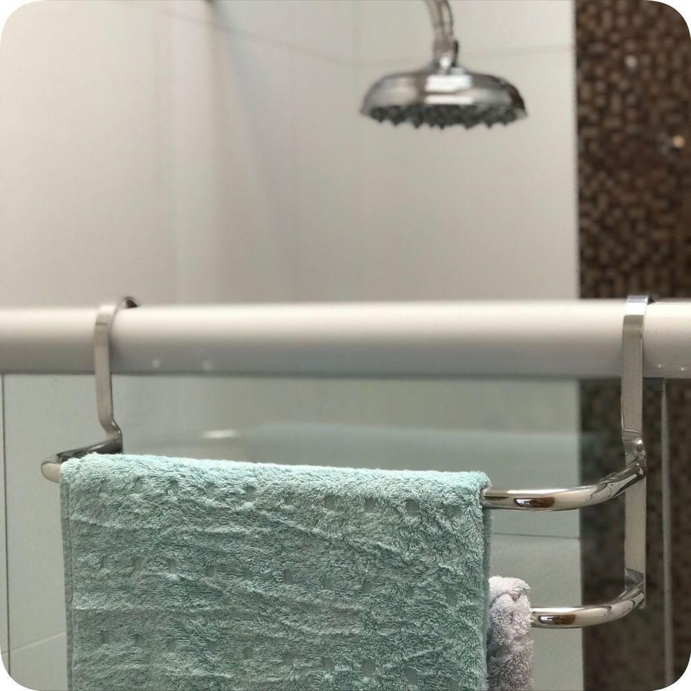 Suporte Duplo Porta Toalhas Toalheiro para Box 60cm - 5