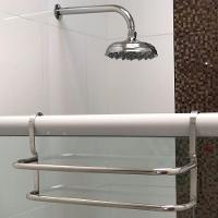 Suporte Duplo Porta Toalhas Toalheiro para Box 60cm - 2