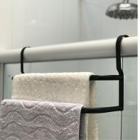 Porta Toalhas Duplo Suporte Toalheiro para Box Preto Fosco - 9