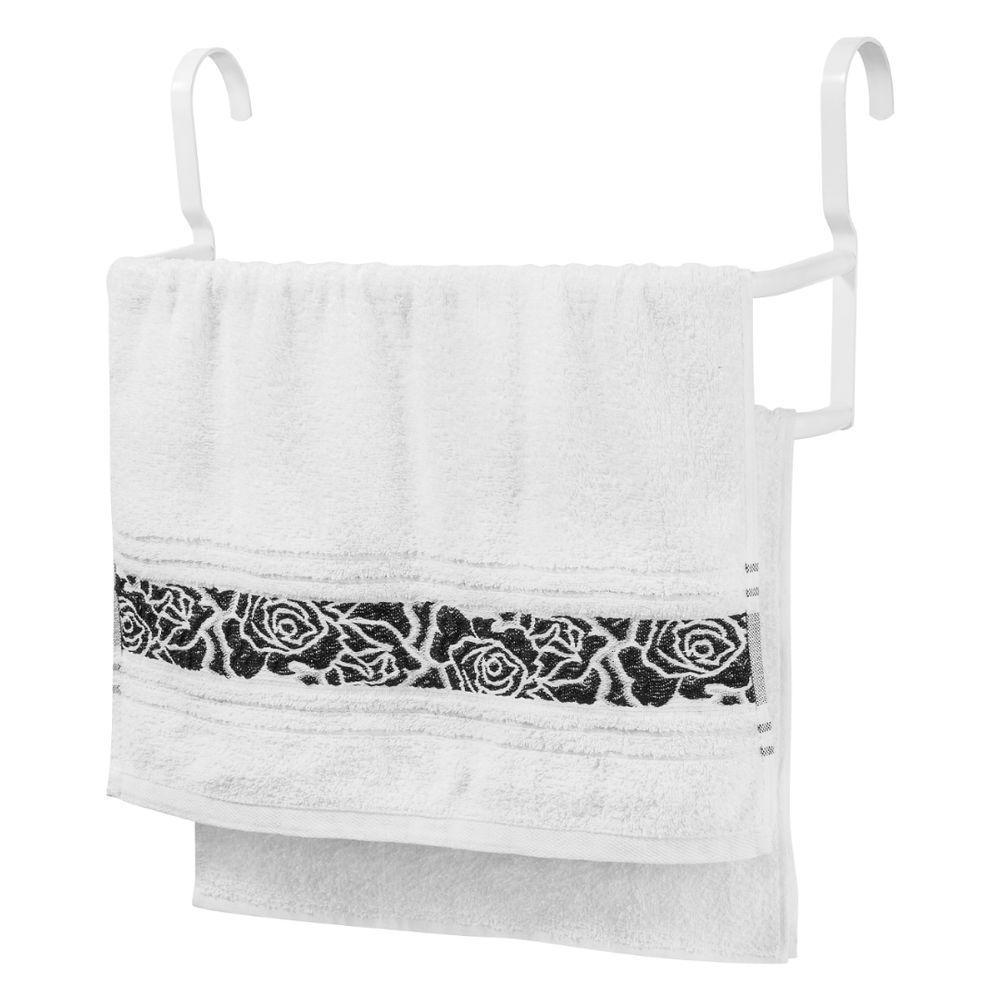 Porta Toalhas Duplo Suporte Toalheiro para Box Branco - 1