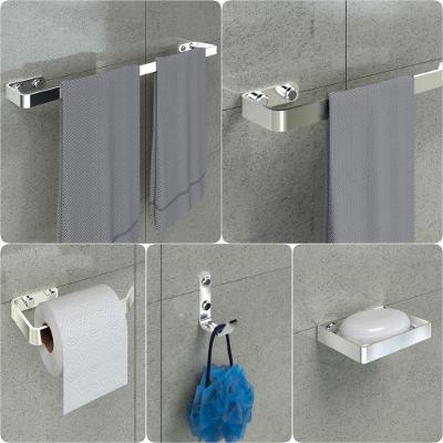 Kit Acessórios para Banheiro Cromado 5 Peças