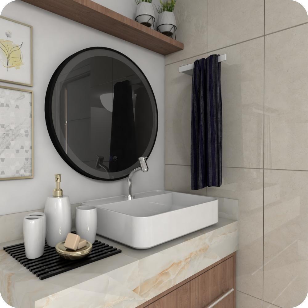 Porta Toalhas para Rosto Master Branco Dupla Fixação - 7