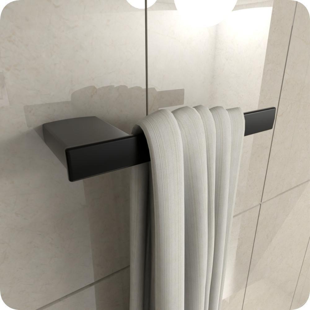 Porta Toalhas para Rosto Master Preto Fosco Dupla Fixação - 1