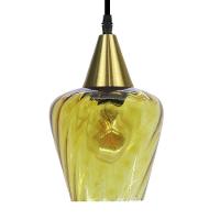 Lustre Pendente Taschibra Monalisa Conhaque E27 Bivolt Ouro - 1