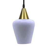 Lustre Pendente Taschibra Monalisa Branco Leitoso E27 Bivolt Ouro - 3