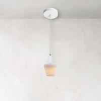 Lustre Pendente Taschibra Monalisa Pp Branco Leitoso E27 Bivolt Branco - 2