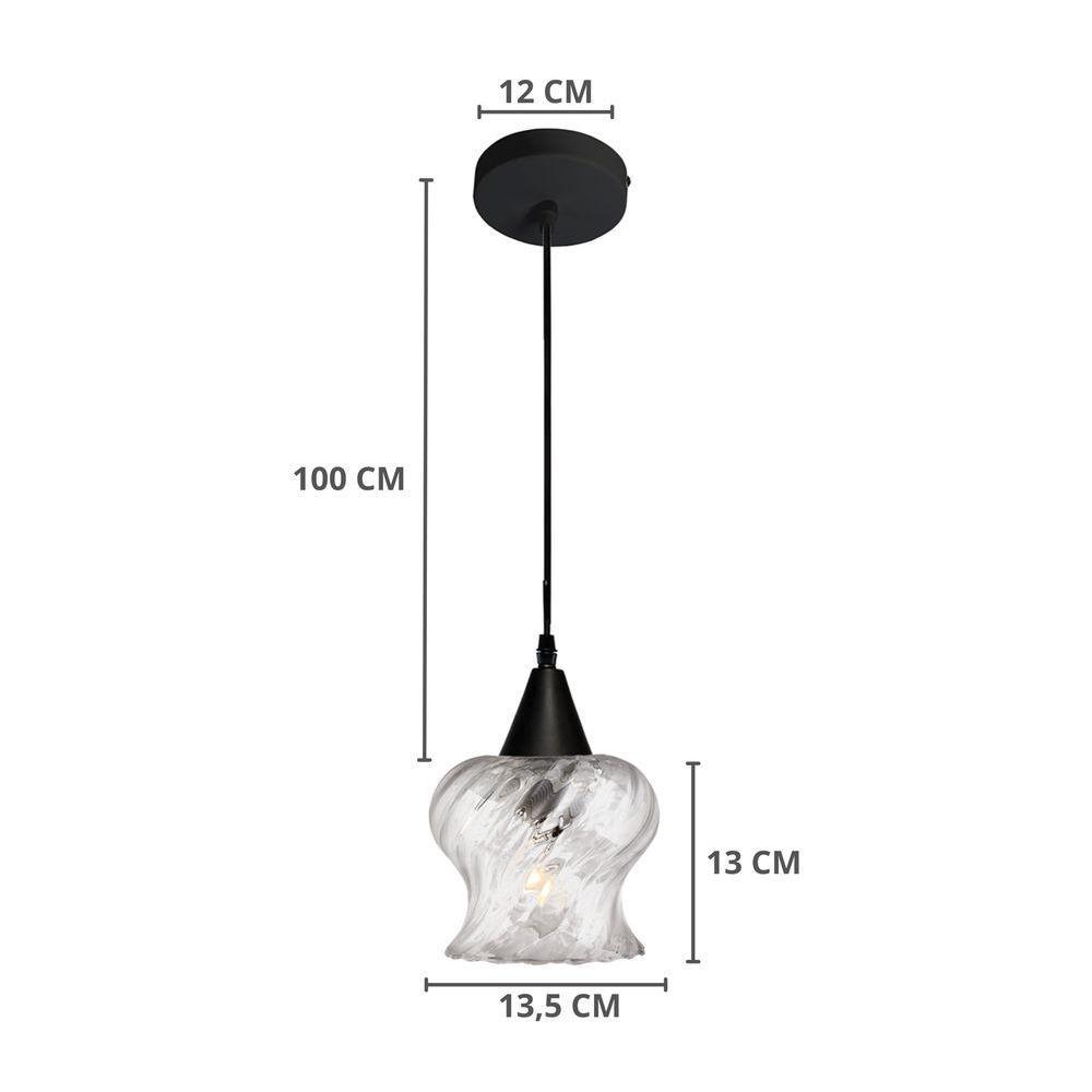 Lustre Pendente Taschibra Aisha Rigato E27 Transparente Bivolt Cobre - 1