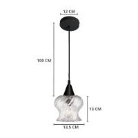 Lustre Pendente Taschibra Aisha Rigato E27 Transparente Bivolt Cobre - 1