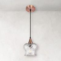 Lustre Pendente Taschibra Aisha Rigato E27 Transparente Bivolt Cobre - 5