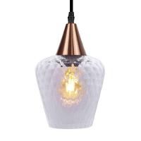 Lustre Pendente Taschibra Monalisa Boreal Transparente E27 Bivolt Cobre - 1