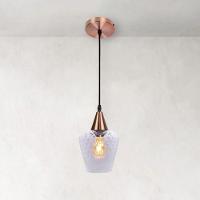 Lustre Pendente Taschibra Monalisa Boreal Transparente E27 Bivolt Cobre - 3