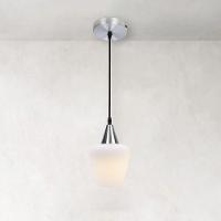 Lustre Pendente Taschibra Monalisa Branco Leitoso E27 Bivolt Prata