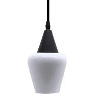 Lustre Pendente Taschibra Monalisa Pp Branco Leitoso E27 Bivolt Preto - 1