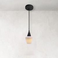 Lustre Pendente Taschibra Monalisa Pp Branco Leitoso E27 Bivolt Preto - 2