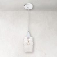 Lustre Pendente Taschibra Ali Liso E27 Transparente Bivolt Branco - 5