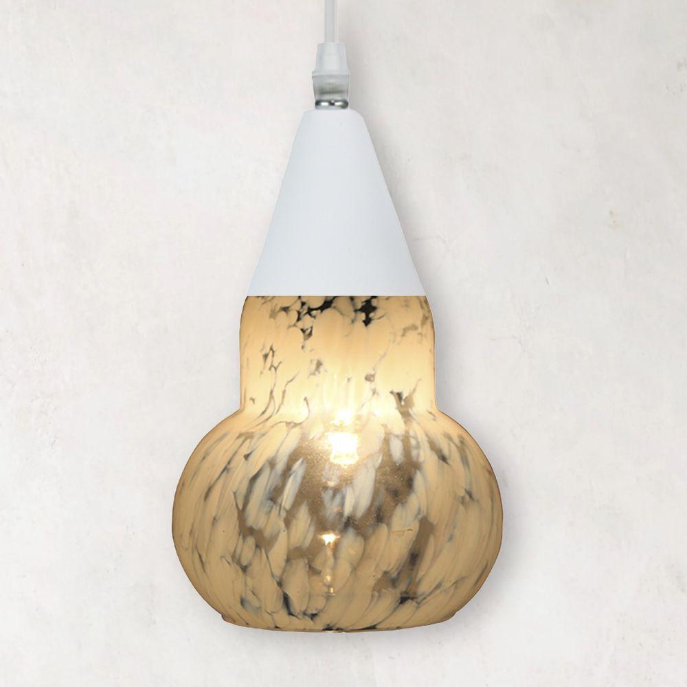 Lustre Pendente Taschibra Verona E27 Transparente Leitoso Bivolt Branco - 3