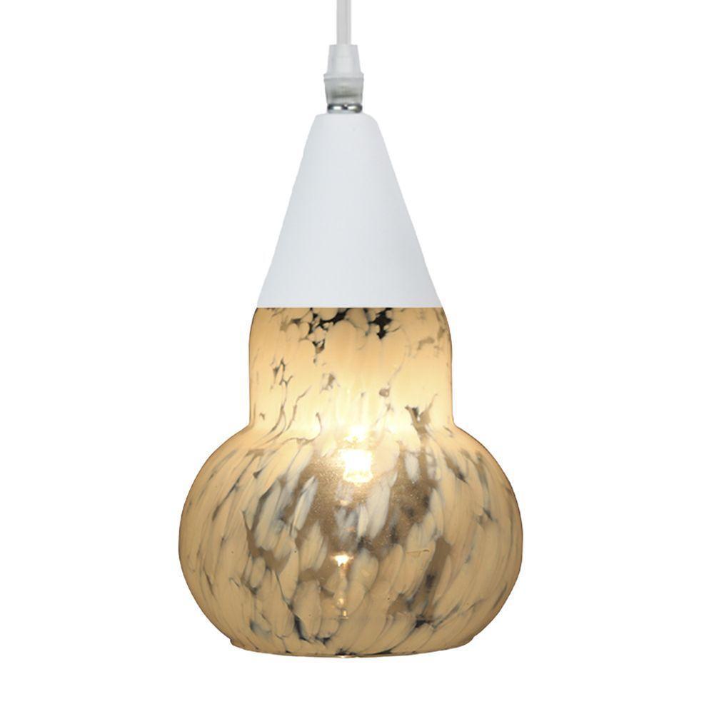 Lustre Pendente Taschibra Verona E27 Transparente Leitoso Bivolt Branco - 4