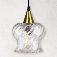 Lustre Pendente Taschibra Aisha Rigato E27 Transparente Bivolt Ouro - 3