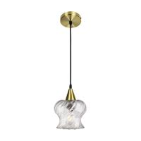 Lustre Pendente Taschibra Aisha Rigato E27 Transparente Bivolt Ouro - 5