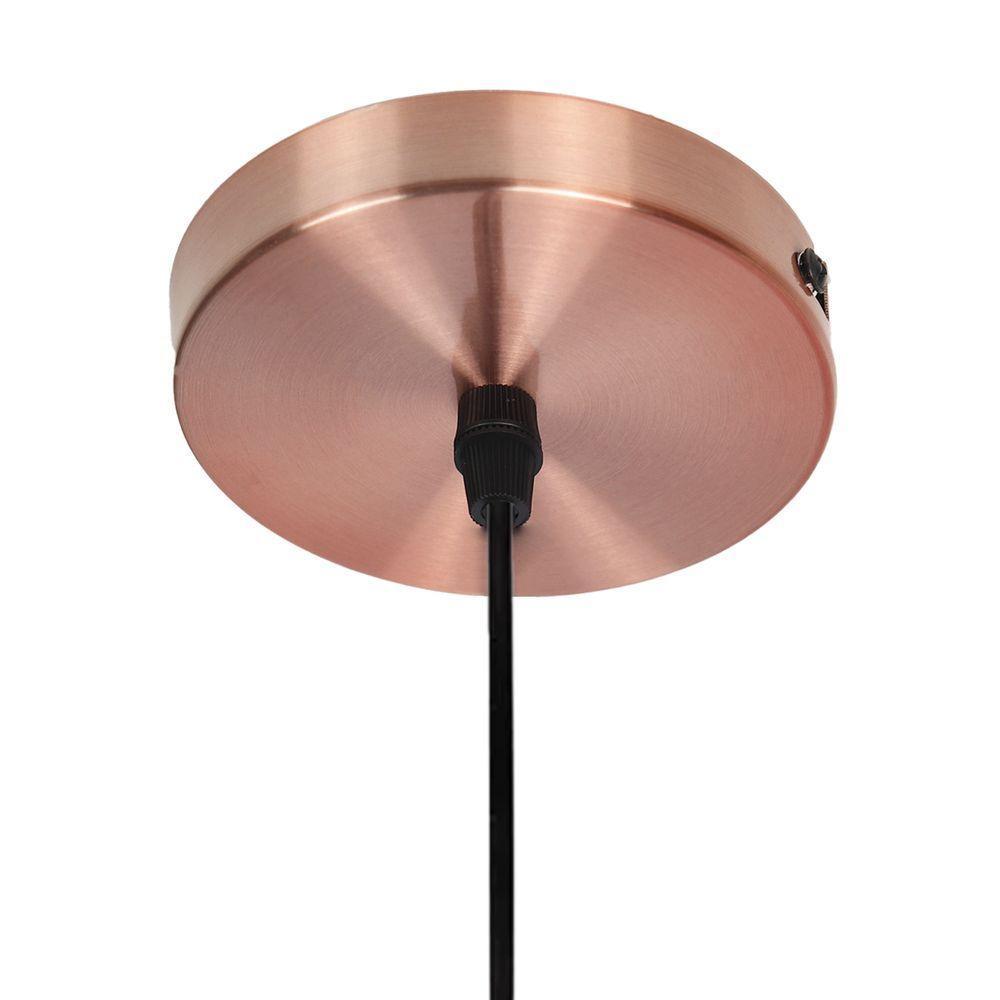 Lustre Pendente Taschibra Badih P Canelado E27 Transparente Bivolt Cobre - 1