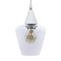 Lustre Pendente Taschibra Monalisa Boreal Transparente E27 Bivolt Branco