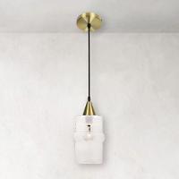 Lustre Pendente Taschibra Ali Liso E27 Transparente Bivolt Ouro - 3